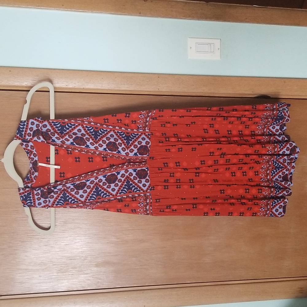Free People Rust Charlotte Tunic Sleeveless Top Sz M